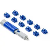 Smartkeeper ESSENTIAL RJ45 Port Lock (NL03) + Lock Key Basic (U03) (Farbcode Dunkelblau, 10 Stück + 1 Schlüssel)