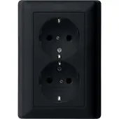 Gira Schuko-Steckdose 2f. sw mit Vollplatte 0783005 (0783005)