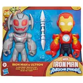 Marvel Iron Man und Seine fantastischen Freunde supergroße Iron Man & Ultron Duell-Pack Action-Figuren (22,8 cm), Superhelden-Spielzeug für Kinder, ab 3 Jahren