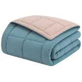 Poyet Motte Leichte HUDSON Mikrofaser-Bettdecke 200g / m 220x240cm Kiesel und See