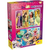 Lisciani Puzzle 2x60 Prinzessinnen MaxiFloor Double-Face