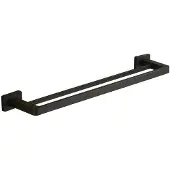Mexen Asis Doppelhandtuchhalter, Schwarz - 7017625-70