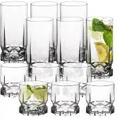 Hobby Hall 12x Gläser 325ml für Getränke Getränke Wasserglas Glasset