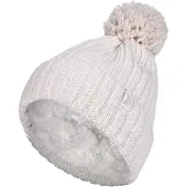 Heat Holder Ladies Ribbed Cuffed Thermal isoliert Winter Pom Pom Bommelmütze