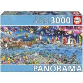 Educa Lebens Panorama Puzzle 3000 Stücke Mehrfarbig Kinder Mehrfarbig One Size