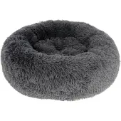 Kerbl Hundebett FLUFFY, dunkelgrau, Durchm. 60 cm x 18 cm