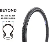 Beyond Fahrrad Reifen 47-622 E-Bike City Bike 28x1.75 Reflex Pannensicher E25