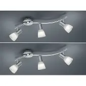 Meine Wunschleuchte 2er SET 3-flammige LED Deckenstrahler Silber, Designklassiker Wohnzimmer & Flur
