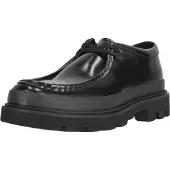 Clarks Schnürschuhe Badell Seam mit extra leichter Chunky-Sohle 1216A Blk HiShine Lea 46