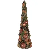 Clayre & Eef Weihnachtsdekorationsfigur Weihnachtsbaum Ø 12x37 cm Braun Kunststoff