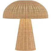 Home24 Tischleuchte - Rattan - 1-flammig