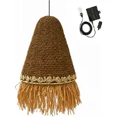 Lumisky Solarleuchte PALOMA Seegras Ø 40 cm H 45 cm Hybridkabel 600 Lumen dimmbar austauschbare LED