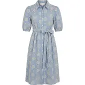 Apricot Midikleid "Midikleid" mit Stoffgürtel, 2 tlg. mit englischer Spitze