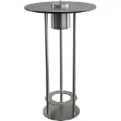 TKG 400100 Rauchertisch Meeting Point Edelstahl mit 6 Liter Behälter