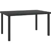 vidaXL Gartentisch Schwarz 140x90x74 cm Aluminium und WPC