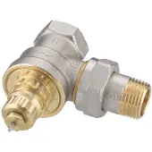 Danfoss Ventilgehäuse RA-G 15 R 1/2, Eck, matt vernickelt