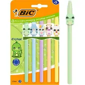 BIC Kristallfigur-Kugelschreiber, 1 mm, blau, 5 Stück