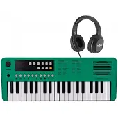 Gear4Music VISIONKEY-1 Tragbares Mini-Keyboard mit 37 Tasten und Kopfhörer Grün