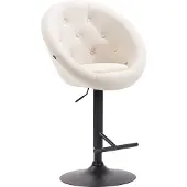 CLP Barhocker London V2 Stoff schwarz creme