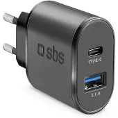 SBS Ladegerät für die Reise, USB - Typ C mit Schnellladefunktion