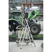 Munk Günzburger Steigtechnik Stufen-Stehleiter einseitig begehbar 3 Stufen
