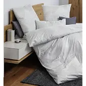 Janine Mako-Satin Bettwäsche Milano 45125-08 silber 135x200 cm + 80x80 cm