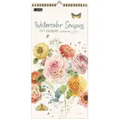Lang Aquarell-Jahreszeiten-Kalender 2027 – Klein