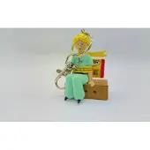 Plastoy 61054 Schlüsselanhänger Der Kleine Prinz auf dem Koffer Figur ca 6cm