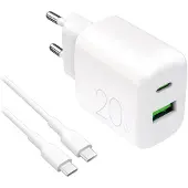 Puro Power Kit: Ladegerät Daily 1 x USB-A und 1 x USB-C + USB-C Kabel