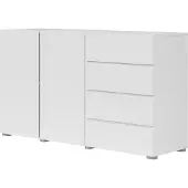 Petits-meubles Buffet Maxis mit 4 Schubladen und 2 Türen, Weiß, 138cm