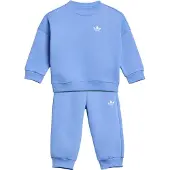 Adidas Trainingsanzug ORIGINALS "CREW JOG SET", Kinder, Gr. 104, blau (blau fusion), Obermaterial: 70% Baumwolle, 30% Polyester, Sportanzüge Trainingsanzug, für Babys, mit 2 Teilen, aus Baumwolle
