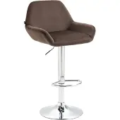 CLP Barhocker Braga Samt chrom braun