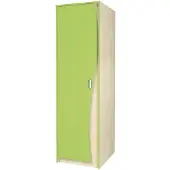 Feldmann-Wohnen Kleiderschrank Kombi Drehtürenschrank 54x62x183cm 1-türig Birke / lime grün