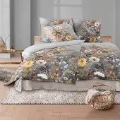 Irisette Flausch Baumwolle Bettwäsche Zobel 8707 multi 135x200 cm + 80x80 cm