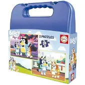 Educa - 2er Set Bluey Kinderpuzzle mit 20 Teilen. Gre: 28 x 20 cm. Empfohlen fr Kinder ab 4 Jahren (19966)