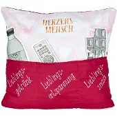 Hergo Sofahelden Sofakissen 43 x 43 cm Herzensmensch