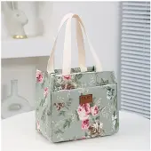 MaxPower Lunchtasche mit ästhetischem Blumendruck, isolierte rote Blumen