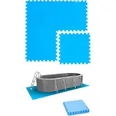 Eyepower 1,9 m² Poolunterlage - 8 EVA Matten 50x50 - Unterlegmatten Set - Pool Unterlage