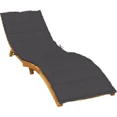vidaXL Möbel Sonnenliegen-Auflage Melange Anthrazit 200x50x4 cm Stoff - Sitzkissen 4002497