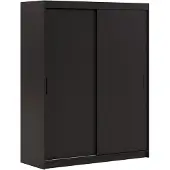Masseno Schiebetürenschrank TELA 160/205/60cm 2-türig Schwarz