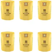 INF Staubbeutel für Shop-Vac Staubsauger, Gelb (6er-Pack) 15-22 Gallonen