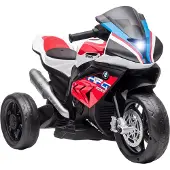 HOMCOM Kinder Elektro-Motorrad Kindermotorrad Elektro-Dreirad ab 18 Monaten Rot