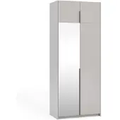 Masseno Drehtürenschrank THALIA 100/250/58cm 2-türig mit Spiegel Kaschmir