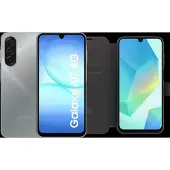 Samsung Galaxy A17 128GB Grau 4G + BlueBuilt Book Case Schwarz