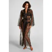 Hunkemoller Kimono Allover Lace Schwarz