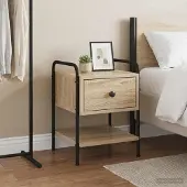 vidaXL Nachttisch Sonoma-Eiche 35 x 36,5 x 47 cm Holzwerkstoff 8007661