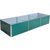 ESTEXO Metall Blumenbeet Hochbeet 240x80x45 cm Grün Pflanzbeet Gemüsebeet Pflanzkasten
