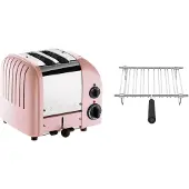 Dualit Toaster Paket 1, 2er Toaster mit Brötchenaufsatz Pink