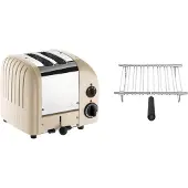 Dualit Toaster Paket 1, 2er Toaster mit Brötchenaufsatz Creme