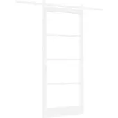 vidaXL Schiebetür ORKDAL Weiß 93 x 211 cm Massivholz Kiefer und Glas